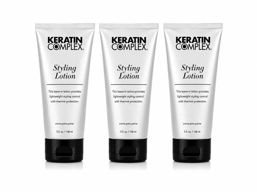 Keratin Complex Styling Lotion Leave-In Hair Styling Cream 5 oz 148 ml 3 Pack